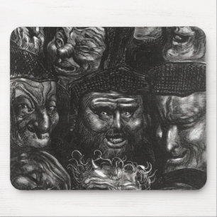 Mousepad Onze caras grotescos