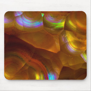 Mousepad Opal de fogo laranja iridescente