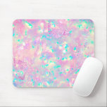 Mousepad opal rosa púrpura brilhante<br><div class="desc">teclado do mouse de fundo de pedra opal</div>