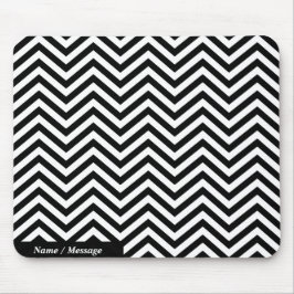 Mousepad Opções de Bloco de Mouse preto e branco Zig Zag 1