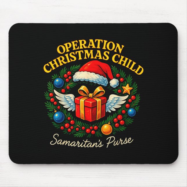 Mousepad Operação Criança Natal Bolsa do Samaritano Natal D (Frente)