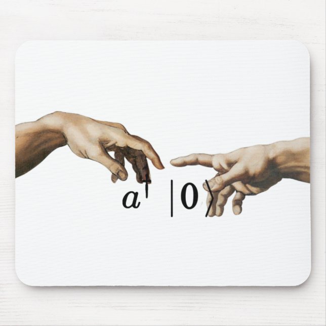 Mousepad Operador de criação, física micheangelo e arte (Frente)