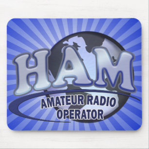 MOUSEPAD OPERADOR DE RÁDIO AMADOR AZUL DO LOGOTIPO DO