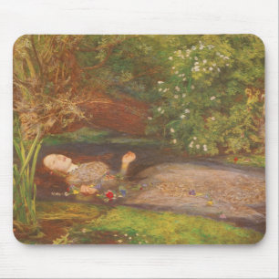 Mousepad Ophelia de Millais, Vintage Victorian Fine Art