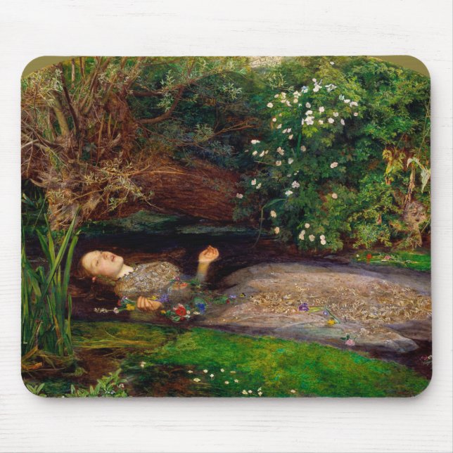 Mousepad Ophelia, John Everett Millais, 1851-1852 (Frente)