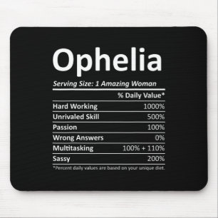 Mousepad Ophelia Nutrition Nome Personalizado Funny Christm