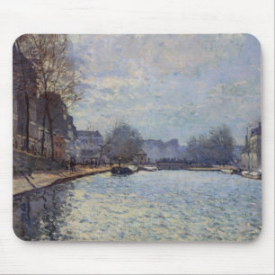 Mousepad Opinião de Alfred Sisley do canal St Martin,