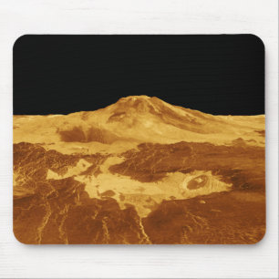 Mousepad opinião de perspectiva 3D de Maat Mons em Venus