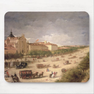 Mousepad Opinião o Calle de Alcala, Madrid (óleo em canva