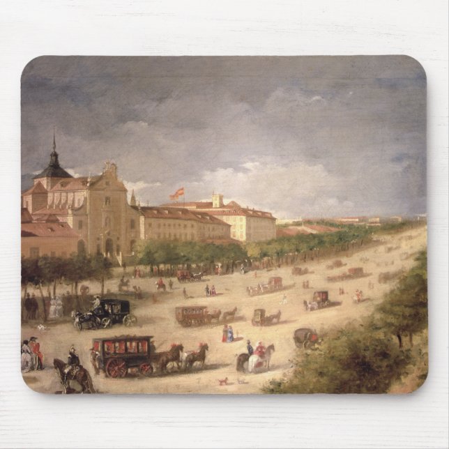 Mousepad Opinião o Calle de Alcala, Madrid (óleo em canvas (Frente)