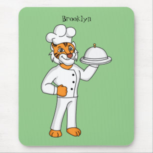 Mousepad Óptica de desenho animado de tigre engraçado