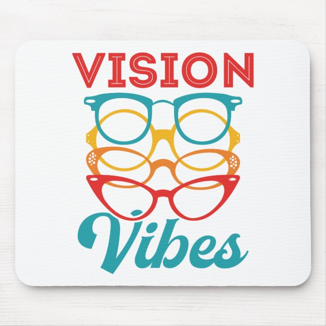 Mousepad Óptico Optometria Optometria de Vibes de Visão (Frente)