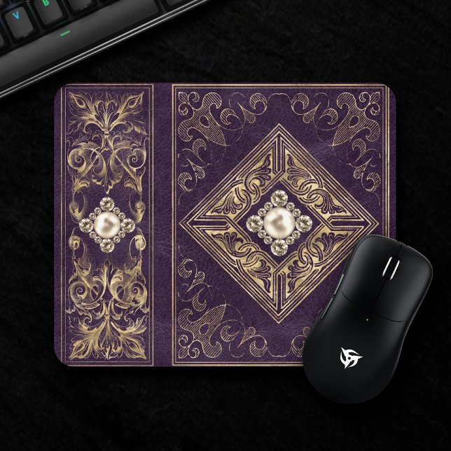 Mousepad Opulsão do ornamentado | Farinha-de-bico-púrpura e (Criador carregado)