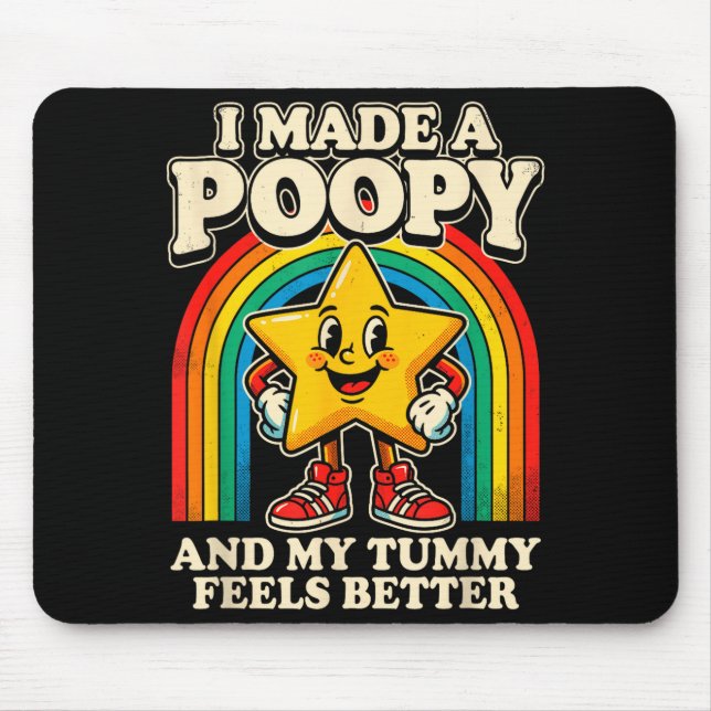 Mousepad opy Barriga se Sente Melhor Arte de Estrela Engraç (Frente)