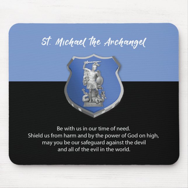 Mousepad Oração do Arcanjo São Miguel Pensando em Você (Frente)