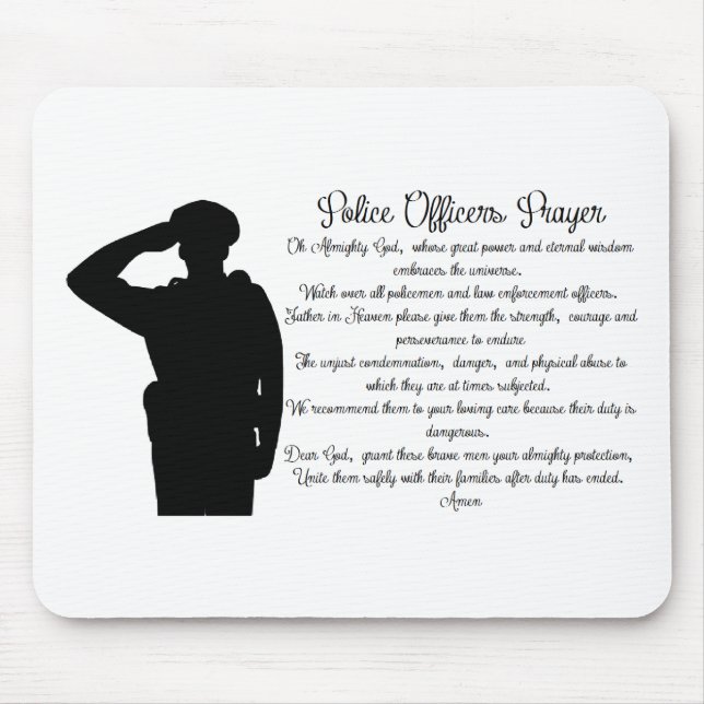 Mousepad Oração dos agentes da polícia (Frente)