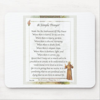 Mousepad oração simples de St Francis