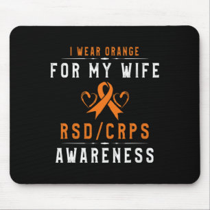 Mousepad Orange Ribbon Crpssd Sensibilização Para A Esposa