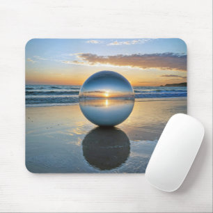 Mousepad Orb de Praia com Reflexão Sunrise