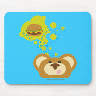 Mousepad orbiebear com hamburguer do queijo