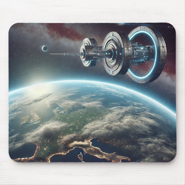 Mousepad Orbitando o mouse de inovação (Frente)