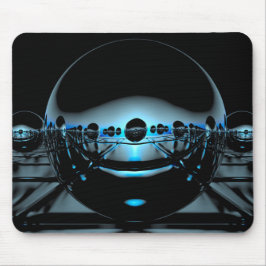 Mousepad Órbitos Metálicos Misteriosos Numa Luz Azul Pálida