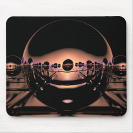Mousepad Órbitos Metálicos Misteriosos Numa Luz Laranja Pál