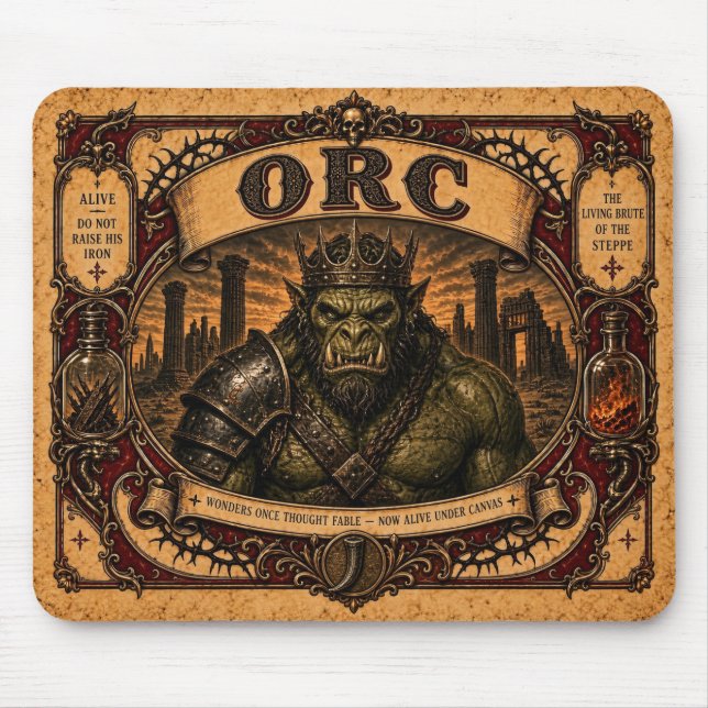 Mousepad Orc, Monstro de Circo Antigo (Frente)