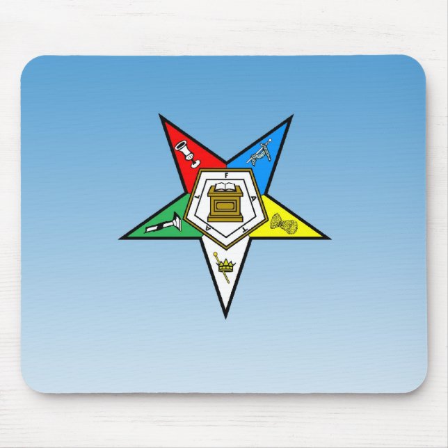 Mousepad Ordem de OES do azul oriental da estrela (Frente)