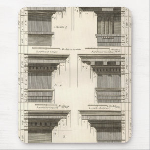 Mousepad Ordens de Arquitetura, Entablamentos Antigos