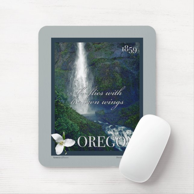 Mousepad Oregon Waterfall Poster (Com mouse)