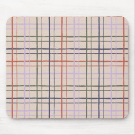 Mousepad Organic Wobbly Check Grid Pattern Modern Love