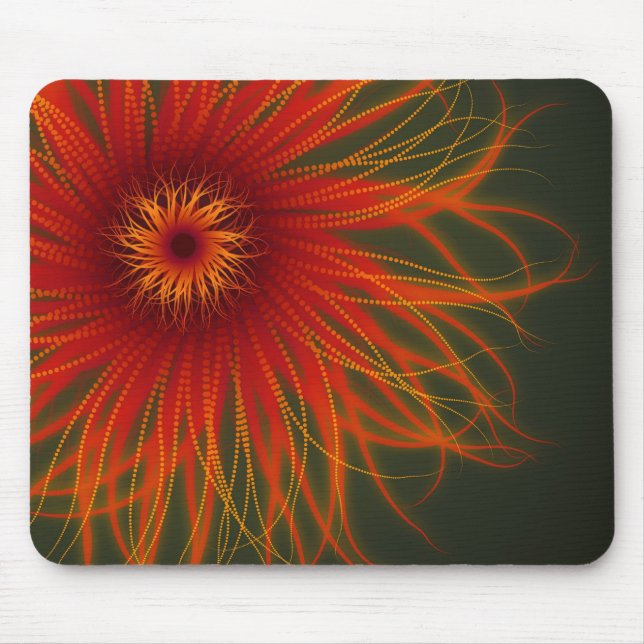 Mousepad orgânico da flor do fogo (Frente)