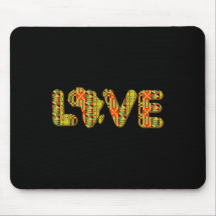 Mousepad Orgulho Americano Africano Mapa do Amor África Tec