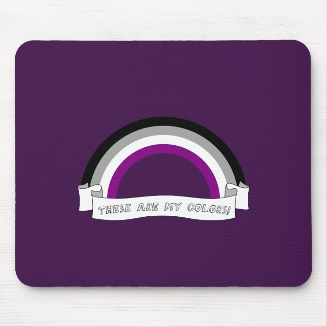 Mousepad Orgulho arco-íris da assexualidade (Frente)