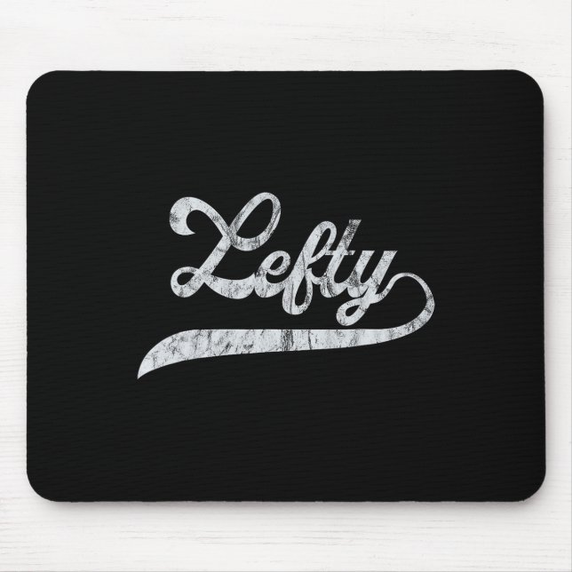 Mousepad Orgulho Canhoto da Mão Esquerda Southpaw Script Ma (Frente)