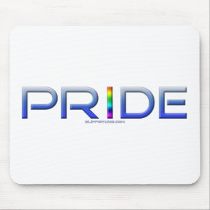 Mousepad Orgulho Colorido do SlipperyJoe palavra azul arco-