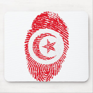 Mousepad Orgulho do País das Impressões Digitais na Tuní