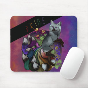 Mousepad Orgulho Kitsune e Flores Columbinas