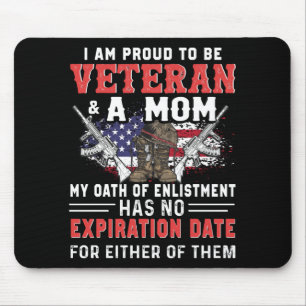 Mousepad Orgulho-Me De Ser Veterana E Veterana Mãe.