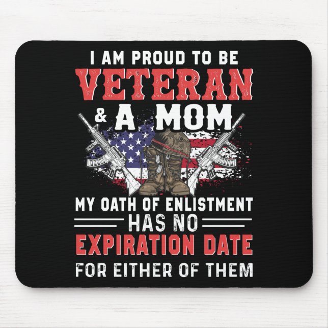 Mousepad Orgulho-Me De Ser Veterana E Veterana Mãe. (Frente)