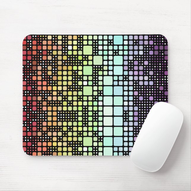 Mousepad Orgulho Neurogênero Geométrico Groovy Funky Retrô (Com mouse)