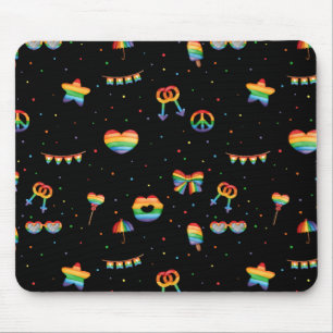 Mousepad Orgulho Rainbow LGBT Gay Queer One Love Patterno M
