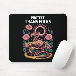 Mousepad Orgulho Trans Retro Direito Trans Proteger Pessoas