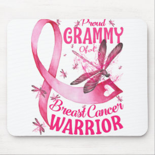 Mousepad Orgulhosa Avó de um Guerreiro Contra o Câncer de M