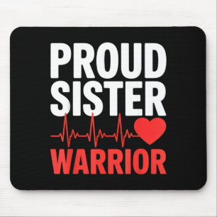 Mousepad Orgulhosa irmã coração guerreira sobrevivente apoi