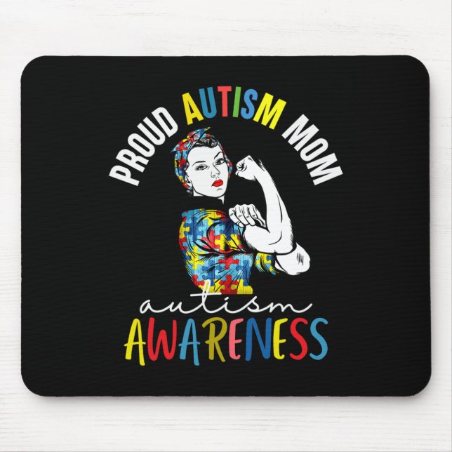 Mousepad Orgulhosa Mãe Autismo Aconselhamento Familiar Pres (Frente)