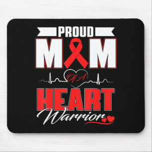 Mousepad Orgulhosa Mãe De Um Guerreiro Do Coração Conscient