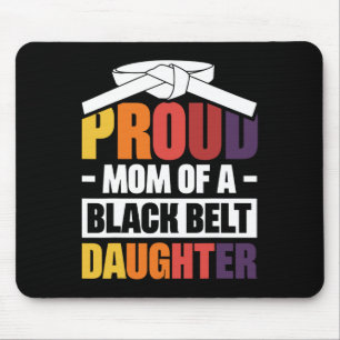 Mousepad Orgulhosa Mãe De Uma Filha Negra Do Cinturão 18