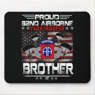 Mousepad Orgulhoso 82º Avião Paratrooper Irmão Americano Fl